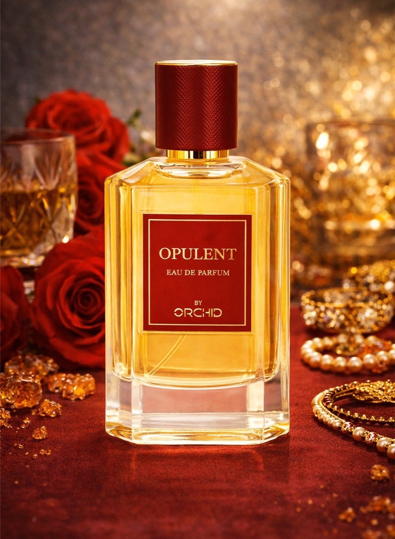 Orchid Opulent Pour Homme EDP 100ml – Leather Oud Perfume for Men with Passion Fruit, Rose, Musk & Toffee Amber - Image 1
